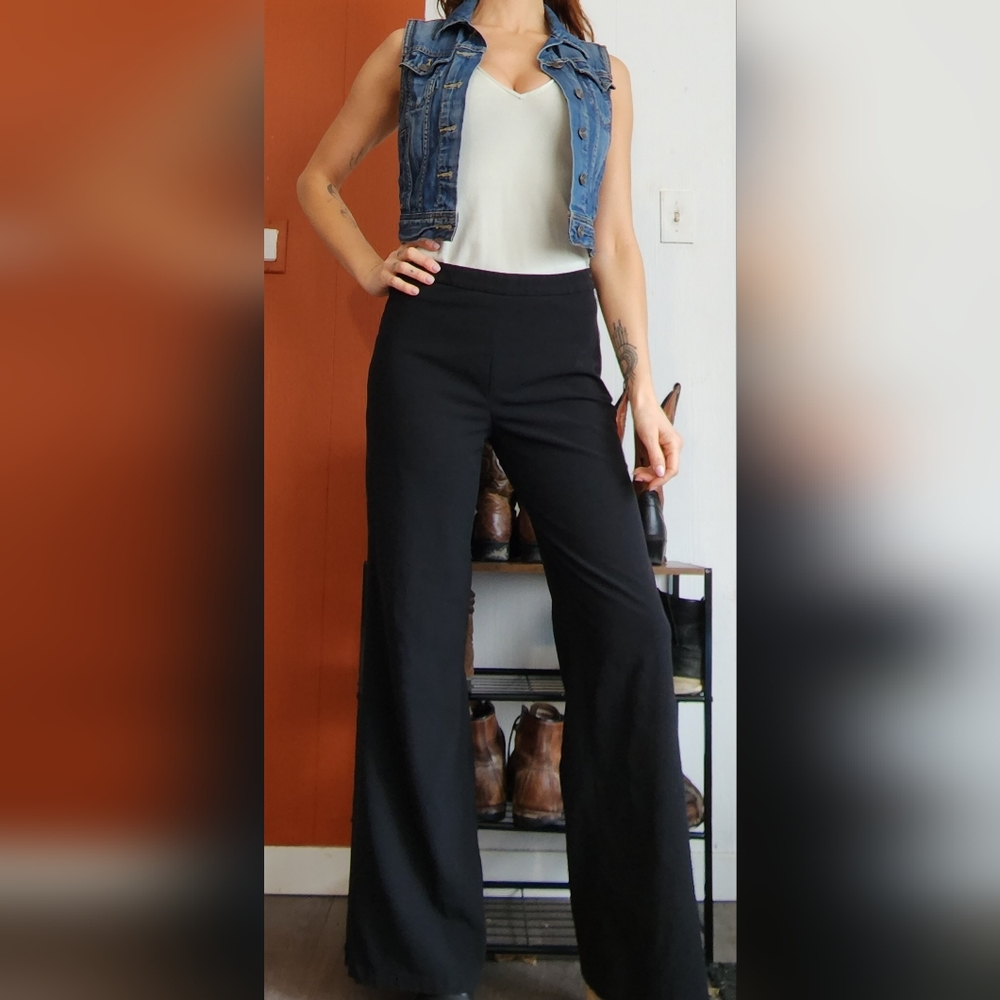 Wide Leg Dressy Black Pants
